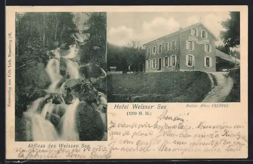 AK Urbeis, Hotel Weisser See, Bes. Albert Freppel