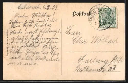 AK Neubreisach /O.-Els., Partie in der Strassburgerstrasse