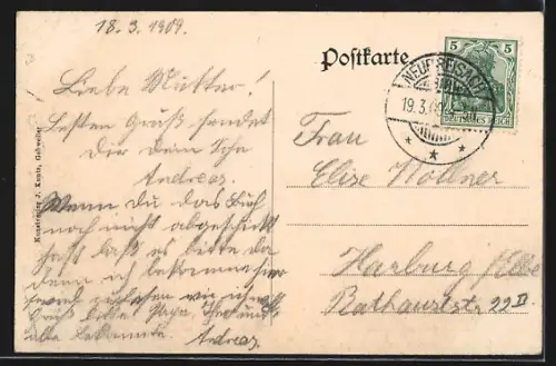 AK Neubreisach /O.-Els., Partie an der Post