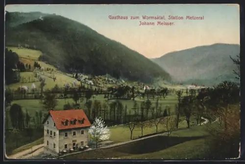 AK Metzeral, Gasthaus zum Wormsatal von Johann Meisser