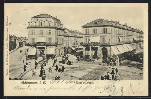 AK Mülhausen i. E., Ansicht des Neuen Quartiers