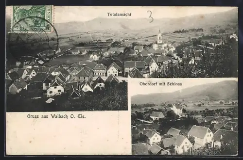AK Walbach /O. Els., Oberdorf mit Schloss