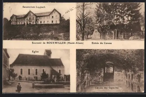 AK Bouxwiller /Haute-Alsace, Sanatorium Luppach, Entrée du Caveau, Église, Caveau des Capucins