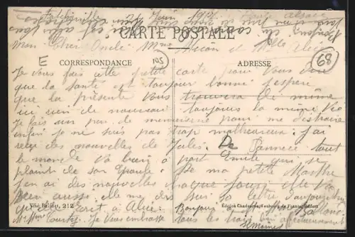 AK Wolfersdorf /Haute-Alsace, Vue du Village