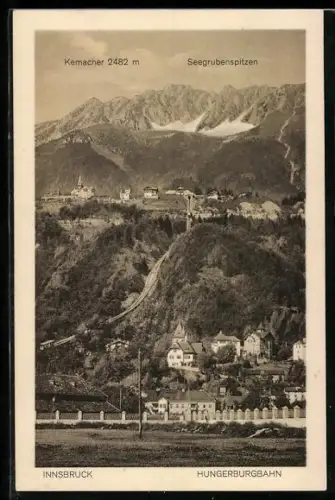 AK Hungerburgbahn /Innsbruck, Bergbahn mit Seegrubenspitzen