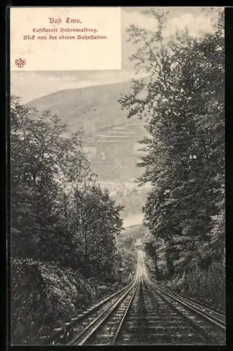 AK Bad Ems, Blick von der oberen Bahnstation