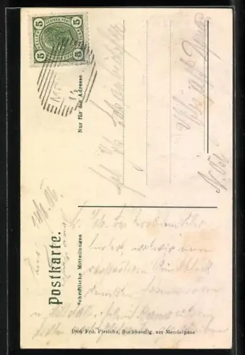 AK Kaltern, Mendelbahn mit Station Mendel