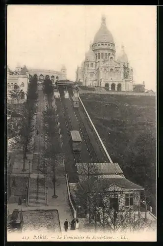 AK Le Funiculaire /Paris, Le Funiculaire du Sacré-Coeur