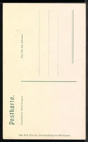 AK Kaltern, Mendelbahn mit Station Mendel