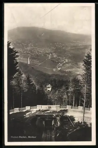 AK Baden Baden, Merkurhotel und Restaurant, Drahtseilbahn