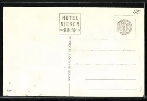 AK Niesenbahn, Niesen Kulm, Blümlisalp, Jungfraugruppe