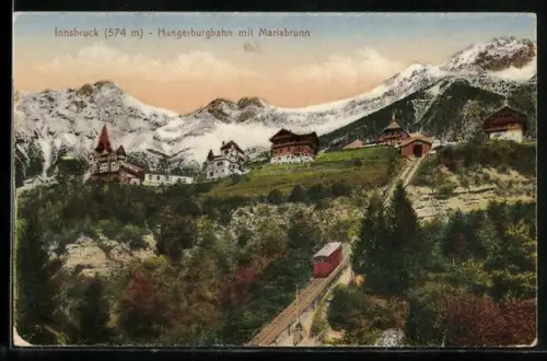 AK Hungerburgbahn /Innsbruck, Hungerburgbahn mit Mariabrunn