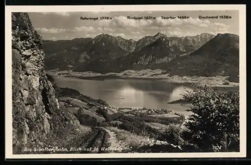 AK Schafbergbahn, Blick auf St. Wolfgang