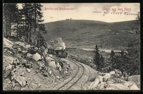 AK Brockenbahn /Harz, Brocken und Brockenbahn
