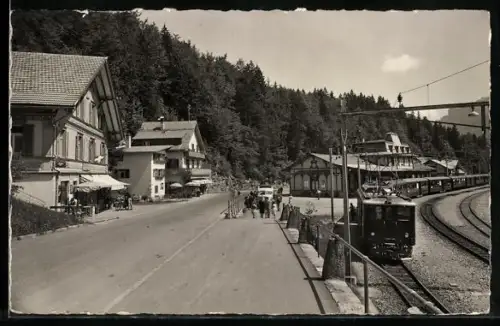 AK Brünigbahn, Station Brünig in der Brünigstrasse