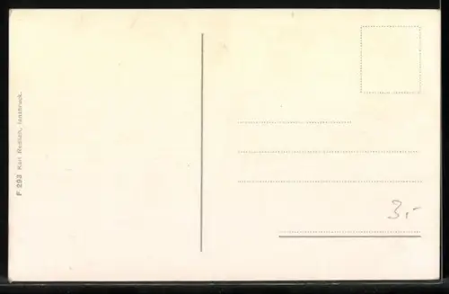 AK Innsbruck, Blick auf die Hungerburgbahn und Sattelspitzen