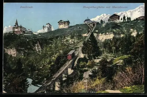 AK Hungerburgbahn /Innsbruck, Hungerburgbahn mit Mariabrunn