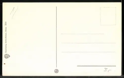 AK Interlaken, Bergbahn mit Bergpanorama