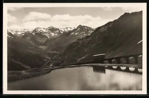 AK Parsenbahn, Parsenbahn mit Dorftälisee gegen Sertig