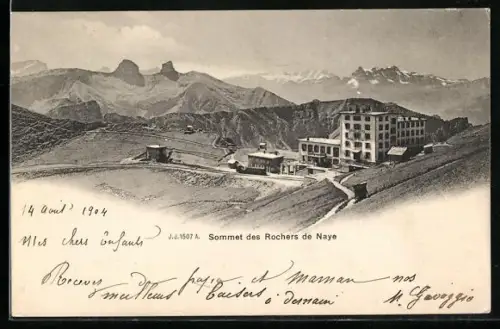 AK Rochers-De-Naye, Sommet de Rochers de Naye, Bergbahn
