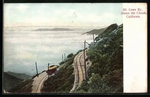 AK Mt. Lowe Ry., CA, Above the Clouds