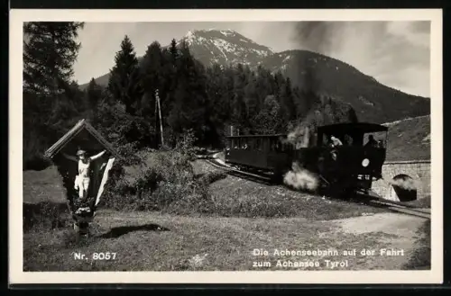 AK Achenseebahn, Achsenseebahn auf der Fahrt zum Achensee Tyrol