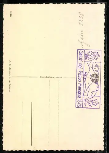 AK La Funicolare della Mendola, Viadukt der Bergbahn