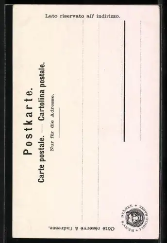 AK Brünigbahn, Felsenklamm mit Bergpanorama