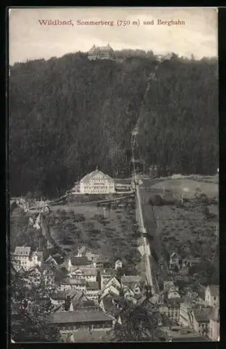 AK Wildbad, Bergbahn im Ort