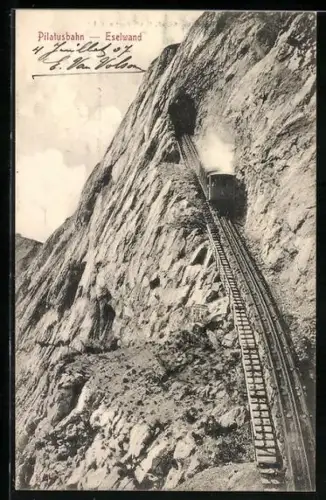 AK Pilatuswand, Piltatusbahn an der Eselwand