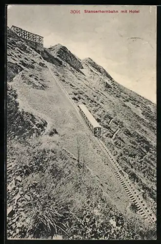 AK Stanserhornbahn, Stanserhornbahn mit Hotel