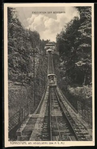 AK Heidelberg, Endstation der Bergbahn auf den Königstuhl