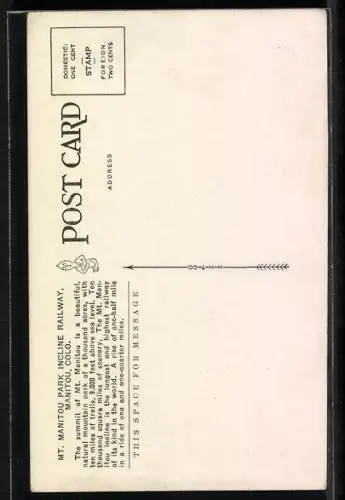 AK Mt. Manitou Park Incline Railway, CO, Tracks up to the mountain