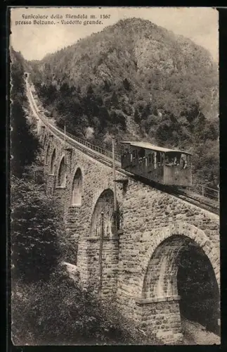 AK Bolzano / Bozen, Funicolare della Mendola, Viadukt