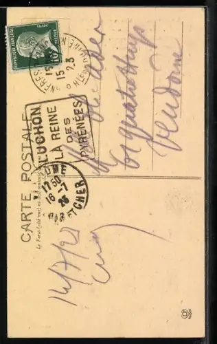 AK Luchon, Bergbahn in Fahrt