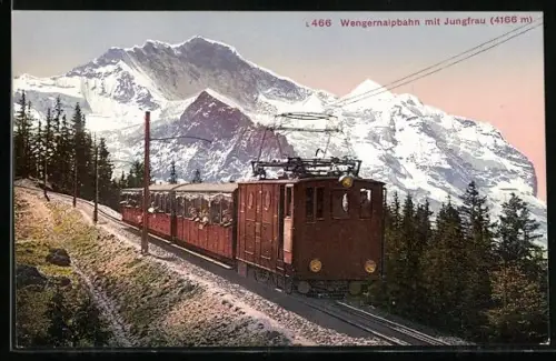 AK Wengernalpbahn mit Jungfrau