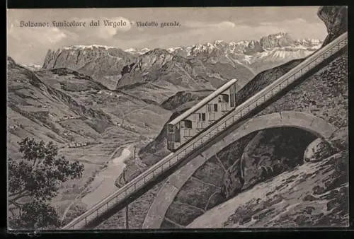 AK Bolzano, Funicolare dal Virgola, Viadotto grande, Bergbahn
