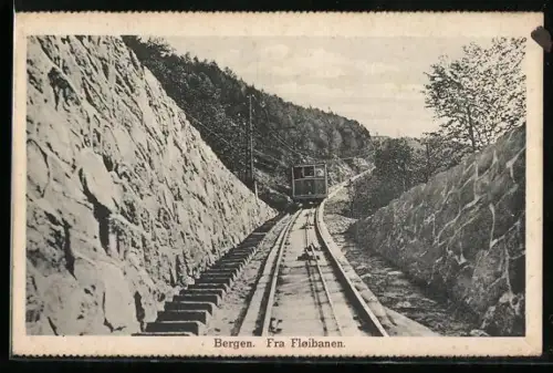 AK Bergen, Fra Floibanen, Bergbahn