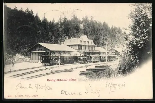 AK Brünig, Bahnhof-Buffet, Bergbahnen