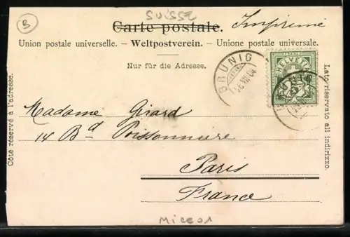 AK Brünig, Bahnhof mit Bergbahnen und Lungern-Gipfel