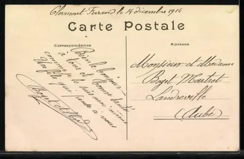 AK Puy-de-Dome, Après la Font-de-l`Arbre, le Tramway montant au Puy-de-Dome, Bergbahn