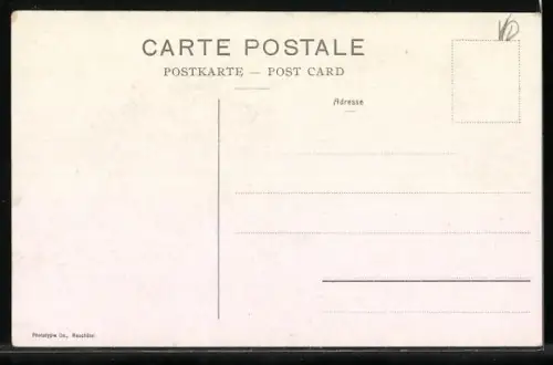 AK Clarens, Chateau du Chatelard et Chemin de fer, schweizer Eisenbahn im Montreux-Oberland