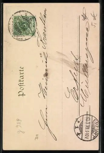 AK Brocken, Brockenbahn auf dem Viadukt, Brocken-Hotel