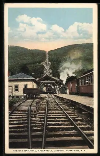 AK Palenville /Catskill Mts., N. Y., The Otis Railroad, Bergbahn