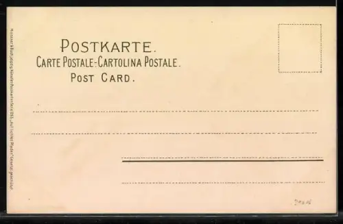 Künstler-Lithographie Meissner & Buch (M&B) Nr. 1265: Auf lichten Pfaden, Bootspartie