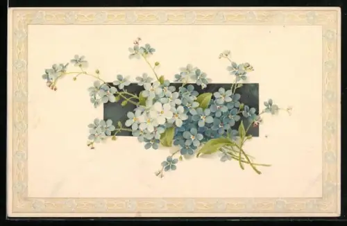 Künstler-AK Meissner & Buch (M&B) Nr. 1796: Vergissmeinnicht-Strauss