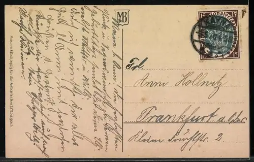 Künstler-AK Meissner & Buch (M&B) Nr. 2371: Grüner Kranz mit Schneeglöckchen