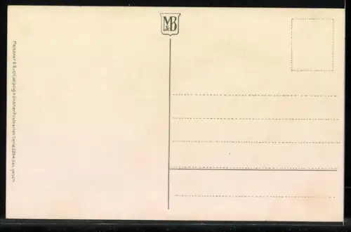 Künstler-AK Meissner & Buch (M&B) Nr. 2284: hübsche Nelken in einem Strauss mit Schleife