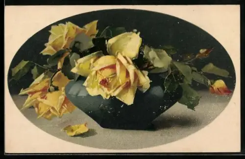 Künstler-AK Meissner & Buch (M&B) Nr. 2459: Gelbe Rosen