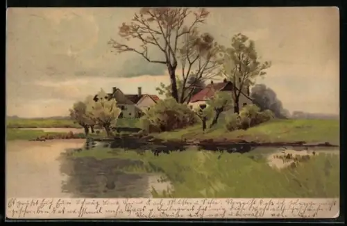 Künstler-AK Meissner & Buch (M&B) Nr. 1279: Dein Haus sei Deine Welt, Bauernhäuser